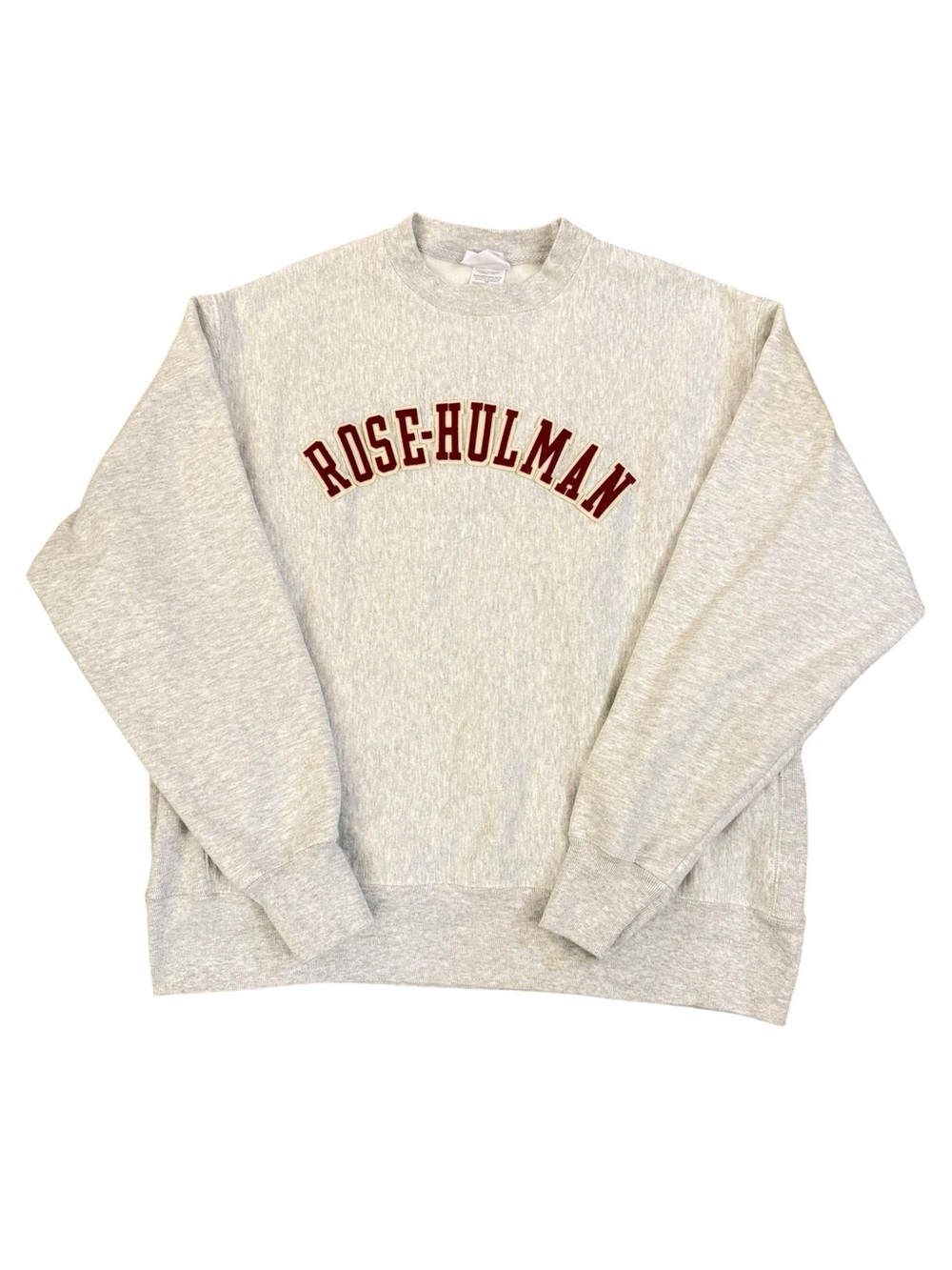 Champion Reverse Weave Rose-Hulman College Crewneck Sweatshirt Heather Gray XL